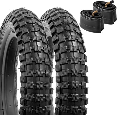 Set van 2 Fietsbanden 12 Inch x 2.40 Inclusief Binnenbanden - Vouwbanden 60TPI