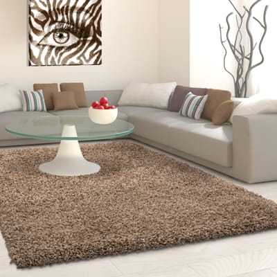 Muratap Basic shaggy vloerkleed caramel hoogpolig- 240x340 cm
