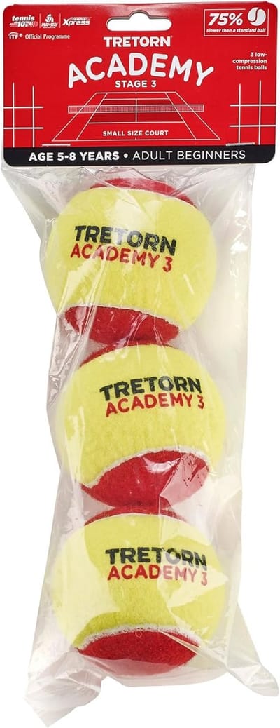 Tennisballen Set - Trainingsballen - Kinderen Leren Tennis - Lagere Hardheid - 3 Stuks - Geel Rood