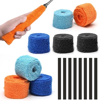 Multicolor Grip Tape voor Tennis en Badminton Rackets, 8 Stuks, Antislip en Zweetabsorberend Microfiber Overgrip voor Stokken en Handvatten