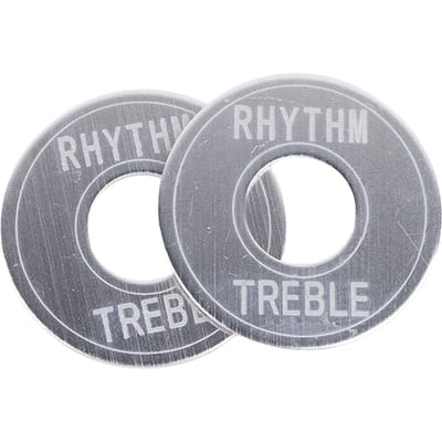 2 STUKS Elektrische Gitaar Schakelaar Pakkingen Drie-Standen Toggle Schakelaar Indicator Ring Ritme Treble Ring zilver