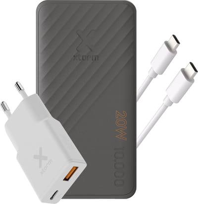 Xtorm SuperCharge PowerBank 10000mAh + 25W Go2 SlimLine Charger + USB-C naar USB-C Kabel - Noodpakket