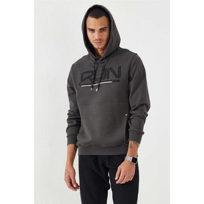 Heren Sweatshirt met Kap en Logo Print