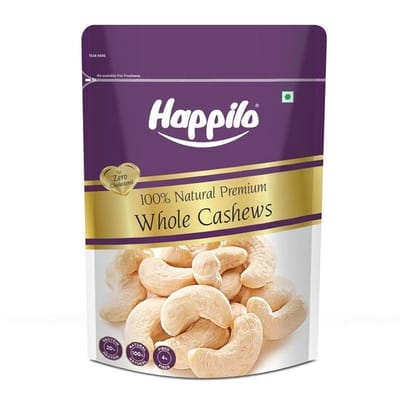 Noix de cajou entières Happilo 100 % naturelles de qualité supérieure, paquet économique de 1 kg | Noix de cajou entières croquantes | Noix de cajou de qualité supérieure, fruits secs | Nutritives et délicieuses | Sans gluten
