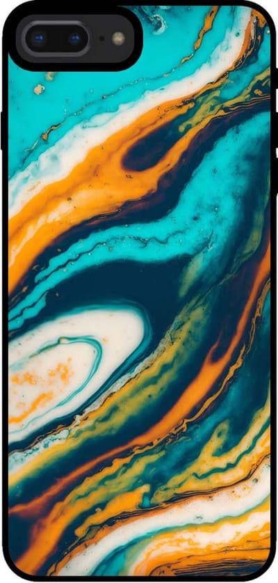 Smartphonica Telefoonhoesje voor iPhone 7/8 Plus marmer look - backcover marmer hoesje - Groen geschikt voor Apple iPhone 7 Plus;Apple iPhone 8 Plus