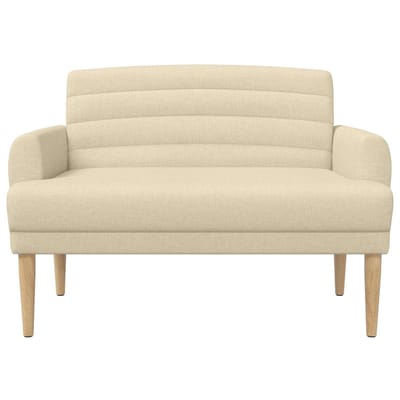 vidaXL - Lovingseat - met - knoopge - tuft - Crèmekleurig - 116 - x - 67 - x - 80 - cm - Stof