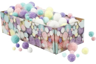 CC Pompom 15-40 mm Multi 400 Stuks
