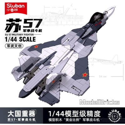 Haute Qualité Sluban à Jour Style Militaire Hélicoptère de Haute Qualité Avions de Haute Qualité Sukhoi Su-57 Su-27 F/A-18 F-14 Haute Qualité