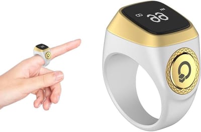 Digitale Vinger Teller met Vibratieherinnering, Oplaadbare Tasbeeh Teller voor Coaching en Training, 20mm, Geschikt voor Mannen en Vrouwen