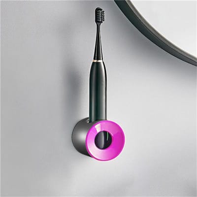 Tandenborstelhouder Badkamer Elektrische Tandenborstelhouder Wandmontage Zonder Boren Duurzaam Eenvoudig Opberg Organizer Houder roze