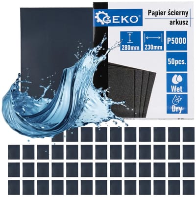 GEKO Waterproof schuurpapier - P5000 - 230x280mm - Droog en nat gebruik - 50 stuks