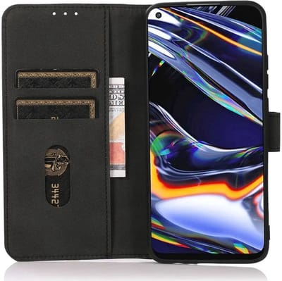 KHAZNEH Retro Wallet Book Case Hoesje Zwart Geschikt voor Samsung Galaxy Xcover 7
