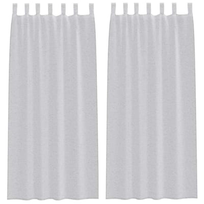 vidaXL Voile Gordijn 2 st Lichtgrijs 225 x 140 cm Polyester