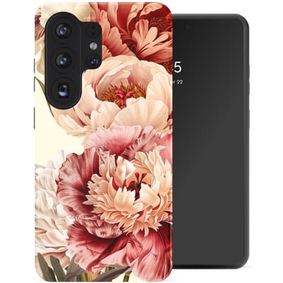 Selencia Hoesje - Geschikt voor Samsung Galaxy S26 Ultra - Backcover met Magnetische Ring - Vintage Peony