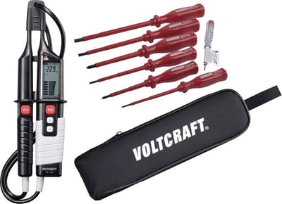 VOLTCRAFT VC 64 Tweepolige spanningstester CAT III 1000 V, CAT IV 600 V Akoestisch, LED, LCD