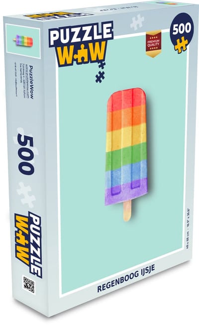Puzzel Regenboog ijsje - Legpuzzel - Puzzel 500 stukjes