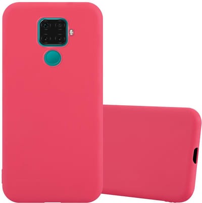 Cadorabo Hoesje geschikt voor Huawei MATE 30 LITE in CANDY ROOD - Beschermhoes gemaakt van flexibel TPU silicone Case Cover