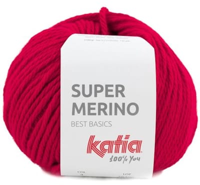 Katia Super Merino - 04 rood - Wol/Acryl Garen