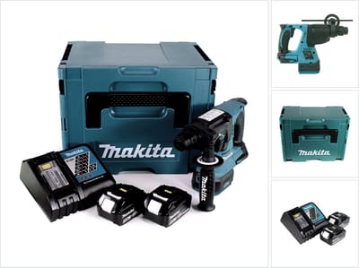 Makita DHR 242 RFJ accuklopboormachine 18V 2.0J SDS-plus Brushless + 2x oplaadbare accu 3.0Ah + lader + Makpac