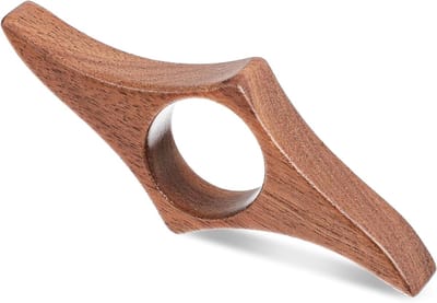 Handgemaakte Houten Boekensteun met 22mm Binnen Diameter voor Boekenliefhebbers en Boekwormen, Ideaal als Bladwijzer en Paginahouder van Walnootmateriaal