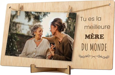 Famanu – Fotolijst met koord en klemmen, decoratief ophangsysteem voor foto’s, kaarten en herinneringen