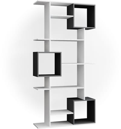 Vicco Cube Ruimteverdeler – 92 x 187.7 cm Wit/antraciet