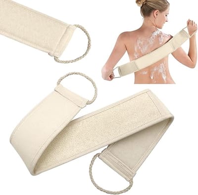 Loofah Badband Exfoliërende Organische Masserende Rug Scrubber Douchedoek voor Mannen Vrouwen