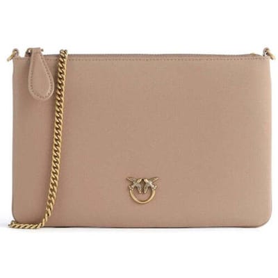 PINKO Schoudertas Flat Classic Ginger Biscuit - Antique Gold Taupe