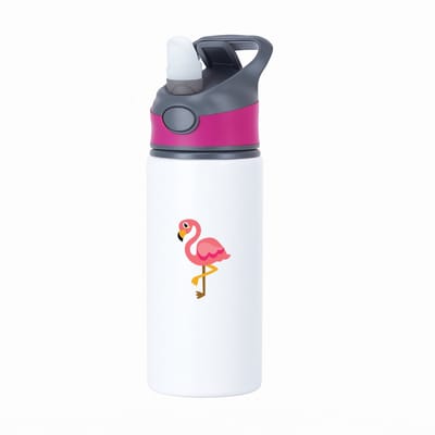 Hacebo® - Flamingo's waterfles met rietje roze - Flamingo - Dieren liefhebbers - Vogels - dieren - dierendag - water fles - 650ML