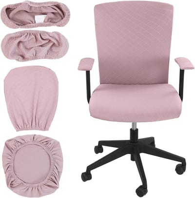 Roze Rekbare Stoelhoezen - Universele Bescherming voor Bureaustoelen, Flexibele Armleuning Covers en Kussens voor Comfort en Stijl