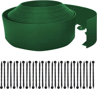 Tuinrand Set - Bloembakrand Gazonrand - Tuin Ontwerpen - Zonder Graven - 10 Meter - Groen