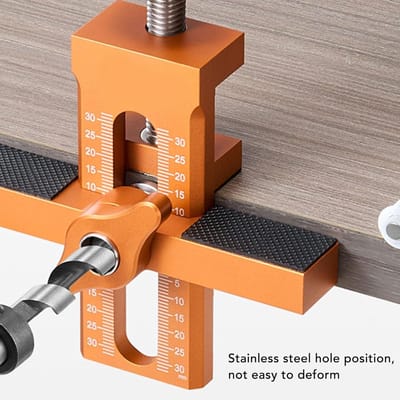Montage Jig Kastdeuren - Deurklem Houtbewerking - Kasten Monteren - Eenzijdige Bediening - 7-40 mm dikte - Oranje