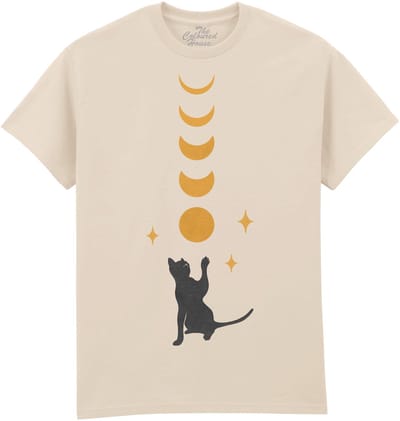 Katten Cat And Moon Up! The Coloured House T-shirt M