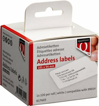 Label etiket quantore 99014 54mmx101mm badge wt
