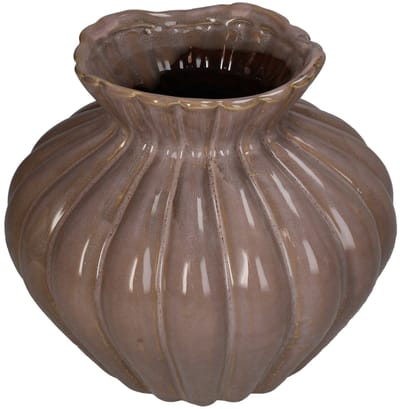 HD Collection Vaas Roef - Keramiek - Roze - 20 x 18 x 20 cm (BxHxD)