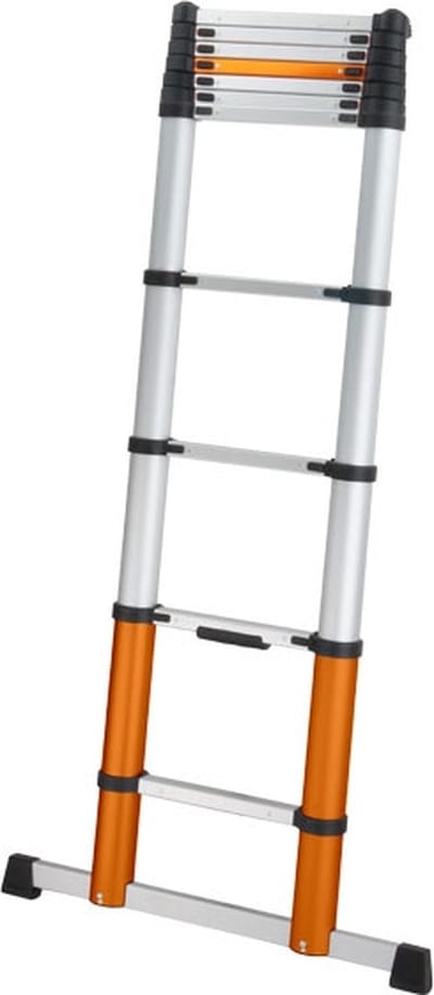 Batavia Telescopische ladder 3.27m - Alleen Ladder - Uitgeschoven lengte 327cm - Antislip - Gepatenteerde soft-close - Max. belasting 150kg - Werkhoogte 427cm - Giraffe Air