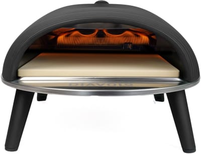 DeliVita Diavolo Black Pizzaoven - Gasgestookte Pizza Oven - Portable & Inklapbaar - Complete Startklare Set