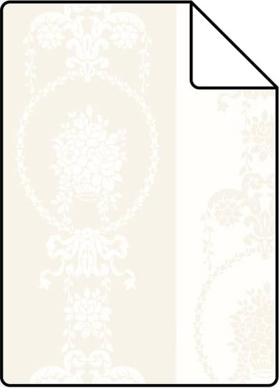 Proefstaal Origin Wallcoverings behang ornamenten zilver en wit - 26,5 x 21 cm - 346829-S