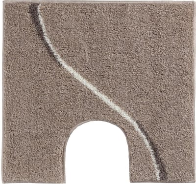 Casilin WC-mat Antislip Carve - 60x55cm - Met Uitsparing - Waterabsorberende Badmat - Wasbaar en Sneldrogend - Acryl - Sand