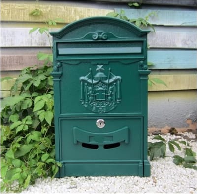 Brievenbus Metaal - Brievenbus Buiten - Post Ontvangen - Weerbestendig Ontwerp - 46 x 32 x 17cm - Groen