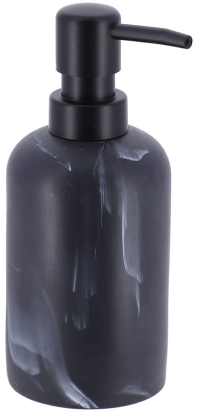 Tendance Zeeppompje/zeepdispenser - grijs - marmer look - kunststof - 300 ml