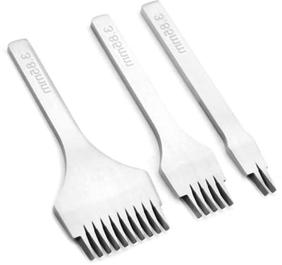 Lederen Gereedschap Set - Roestvrij Staal - Pons - Lederen Beitel - Handwerk Gereedschap - Ponspons - Gereedschapset - Priktool Kit