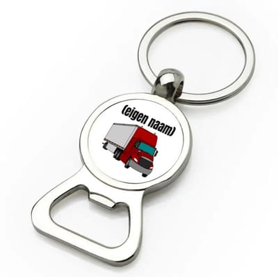 Akyol - rode vrachtwagen met eigen naam flesopener - Vrachtwagen chauffeur - vrachtauto chauffeurs - iemand die houdt van vrachtwagens - verjaardag - cadeau - kado - geschenk - 9 bij 3 cm