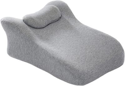 Leeskussen Bed - Rugsteun Kussen - Comfortabel Zitten - Ademende Structuur - 60 x 42 x 23 cm - Lichtgrijs