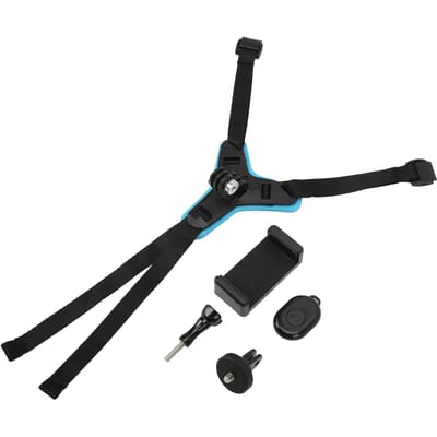 Support de mentonnière avant pour casque de moto antidérapant, support de menton léger pour casque pour téléphone Bleu bleu