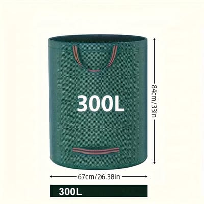 WiseGoods Premium Tuinafvalzak 300L - Opvouwbaar & Herbruikbaar - Afvalzak UV & Waterafstotend - Tuinieren - Zak Tuin Afval