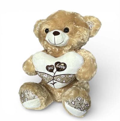 Knuffelbeer Bruin - You Love– 40 cm - Teddy beer - beer met Hartje - zachte beertje
