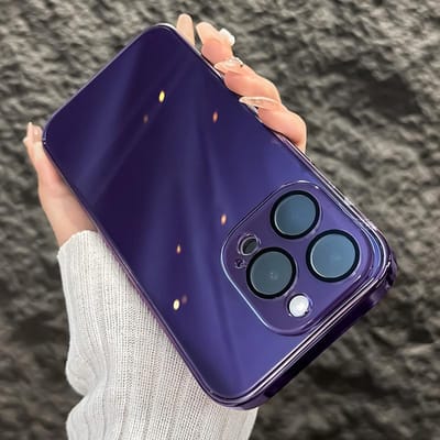 Originele Gehard Glas Hoes voor iPhone 16 15 14 Plus 13 12 Pro Max 11 Camerabescherming Zachte Vergulde Bumper Luxe Harde Cover For iPhone 13 ProMax