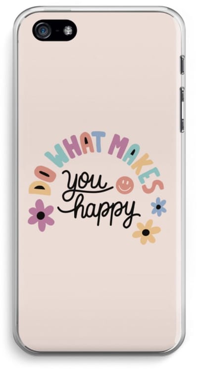 Case Company® - Hoesje geschikt voor iPhone 5 / 5S / SE (2016) hoesje - Happy days - Soft Cover Telefoonhoesje - Bescherming aan alle Kanten en Schermrand
