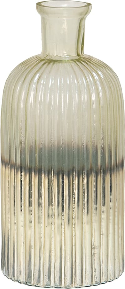 Clayre & Eef Vaas Ø 10x22 cm Groen Glas